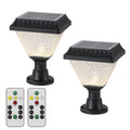 C Cattleya 2 Pack Solar Rgb Led Outdoor Post Light With Remote