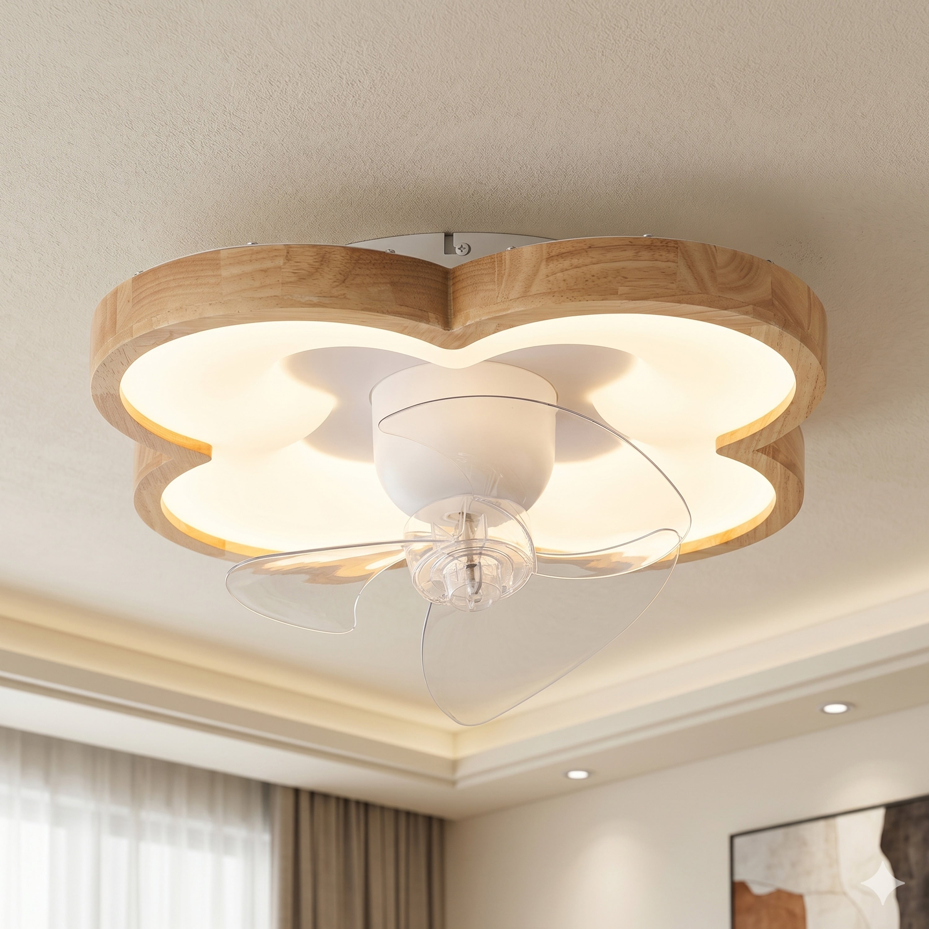 C Cattleya 20 Inch 3 Blade Integrated Led Ceiling Fan Light With Remote Control