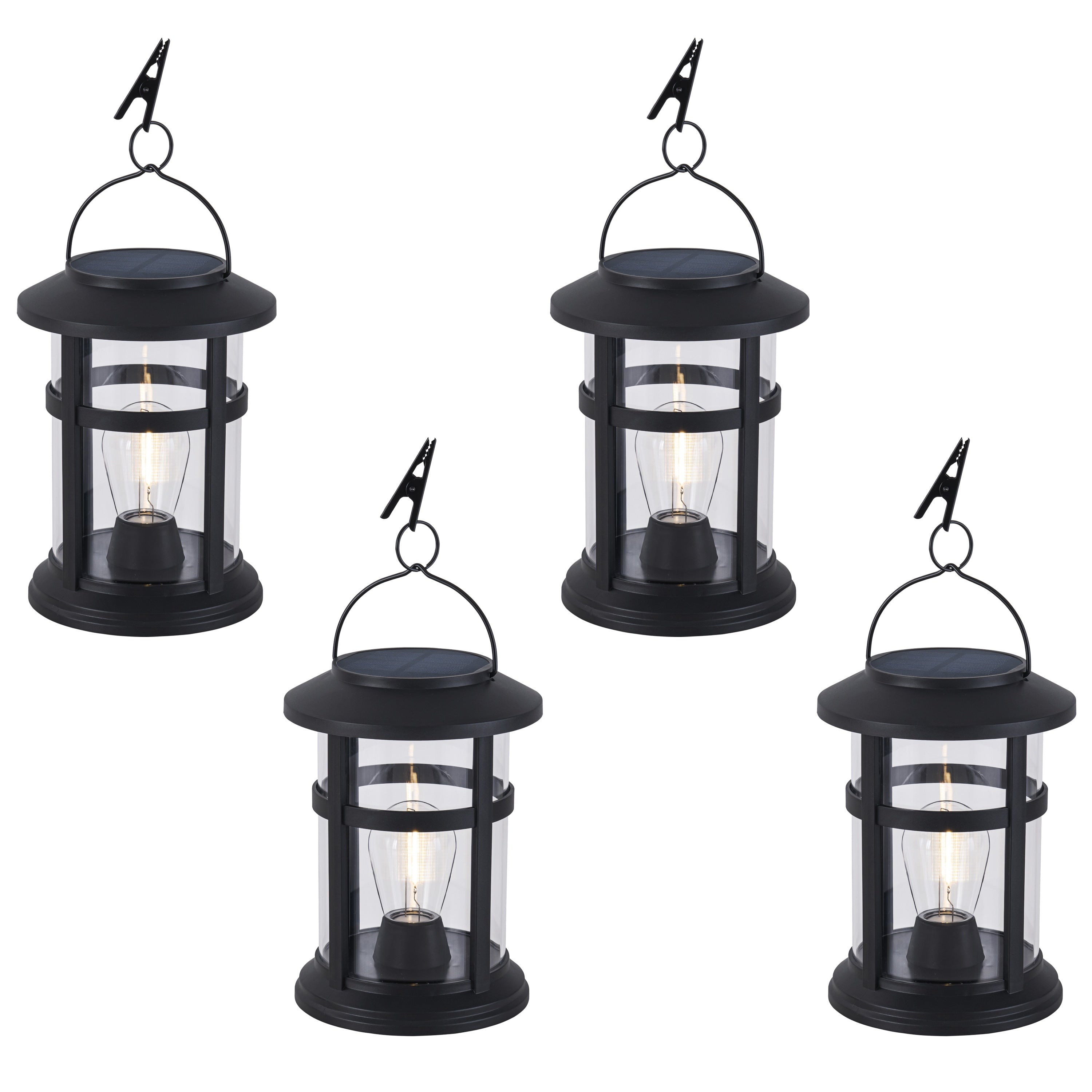 C Cattleya 4 Pack Outdoor Solar Lantern