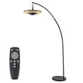 C Cattleya 71.25In Solar Powered Led Motion Sensor Outdoor Floor Lamp With Marble Base And Remote Control