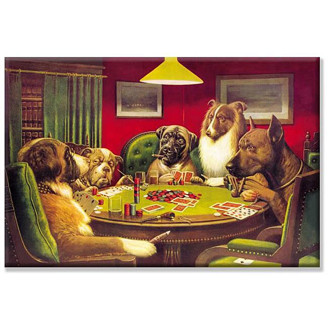C.M. Coolidge Dog Poker Gallery Wrapped Canvas Art
