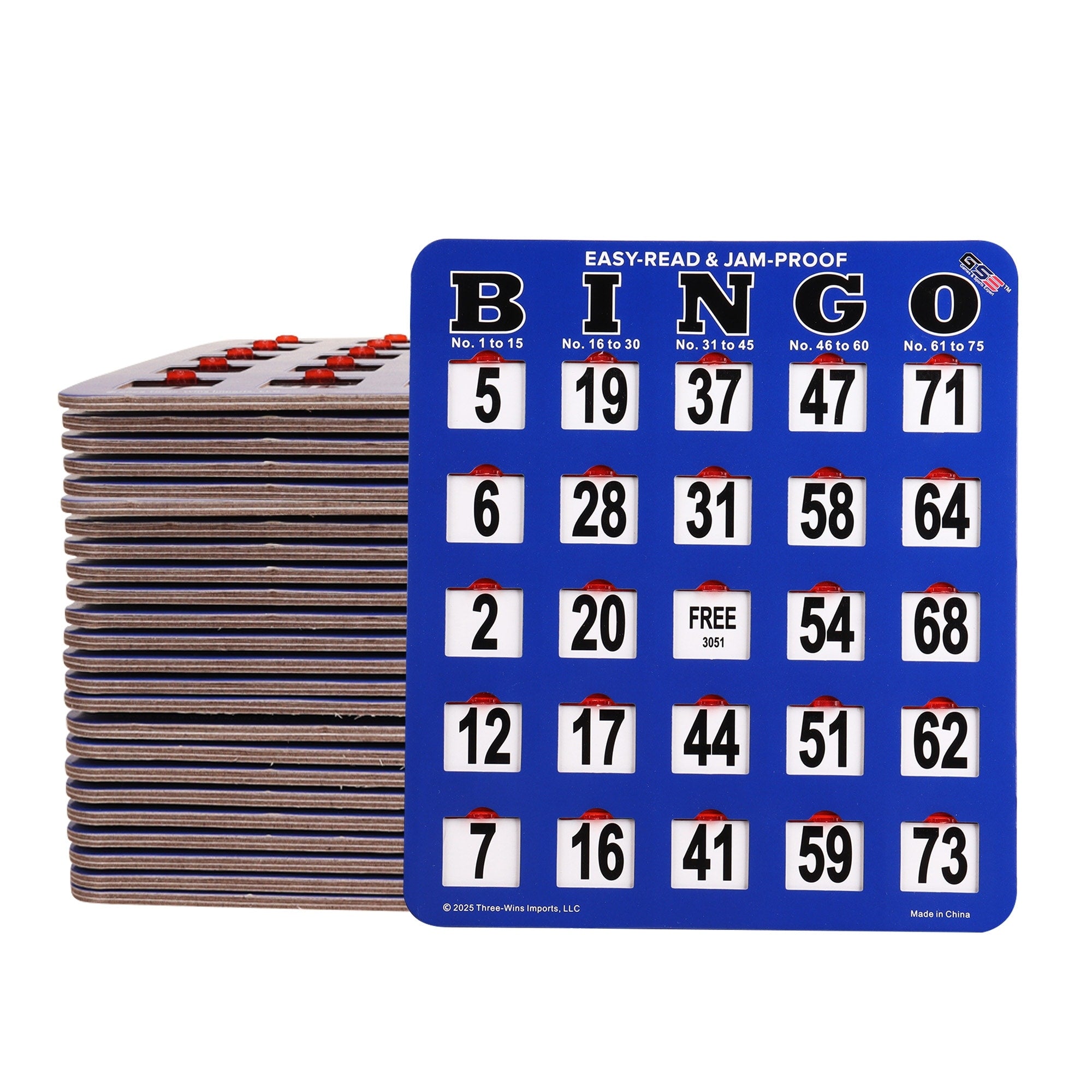 Jumbo Shutter Bingo Cards Finger Tip Slide Bingo Game Cards With Easy Read Large Numbers