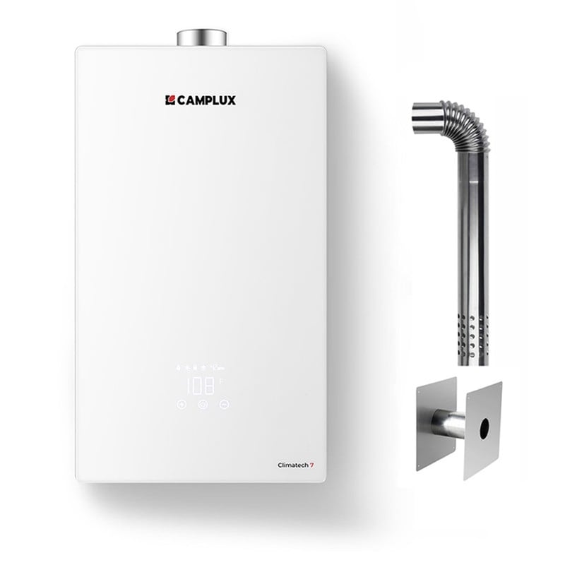 Camplux 4.22 Gpm 102000 Btu Indoor Propane Gas Tankless Water Heater With Vent Kit White