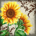 Canvas A Day In The Garden With Sunflowers By Sheri Hart Graphic Art Print