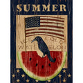 Canvas Americana Summer Watermelon And Flag By Beth Albert