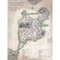 Canvas Antique Boston Harbor Map By Brandi Fitzgerald Graphic Art