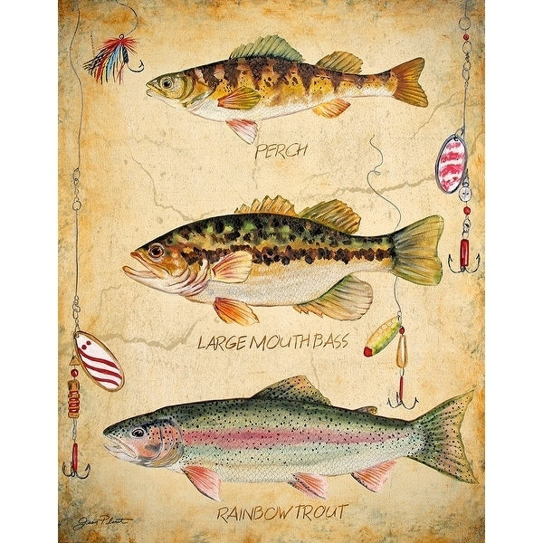 Canvas Fish Trio By Jean Plout Graphic Art