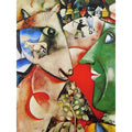Canvas I And The Village By Marc Chagall