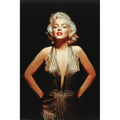 Canvas Marilyn Monroe Gold Dress 36X24 Photographic Print