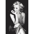 Canvas Marilyn Monroe Sitting 36X24 Photographic Print