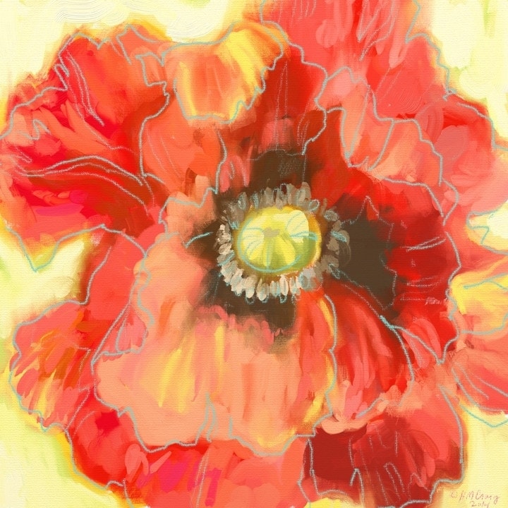 Canvas Mixed Blossoms Iv By Heather Craig Art Painting Reproduction