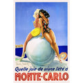 Canvas Monte Carlo Travel 36X24 Vintage Advertisement
