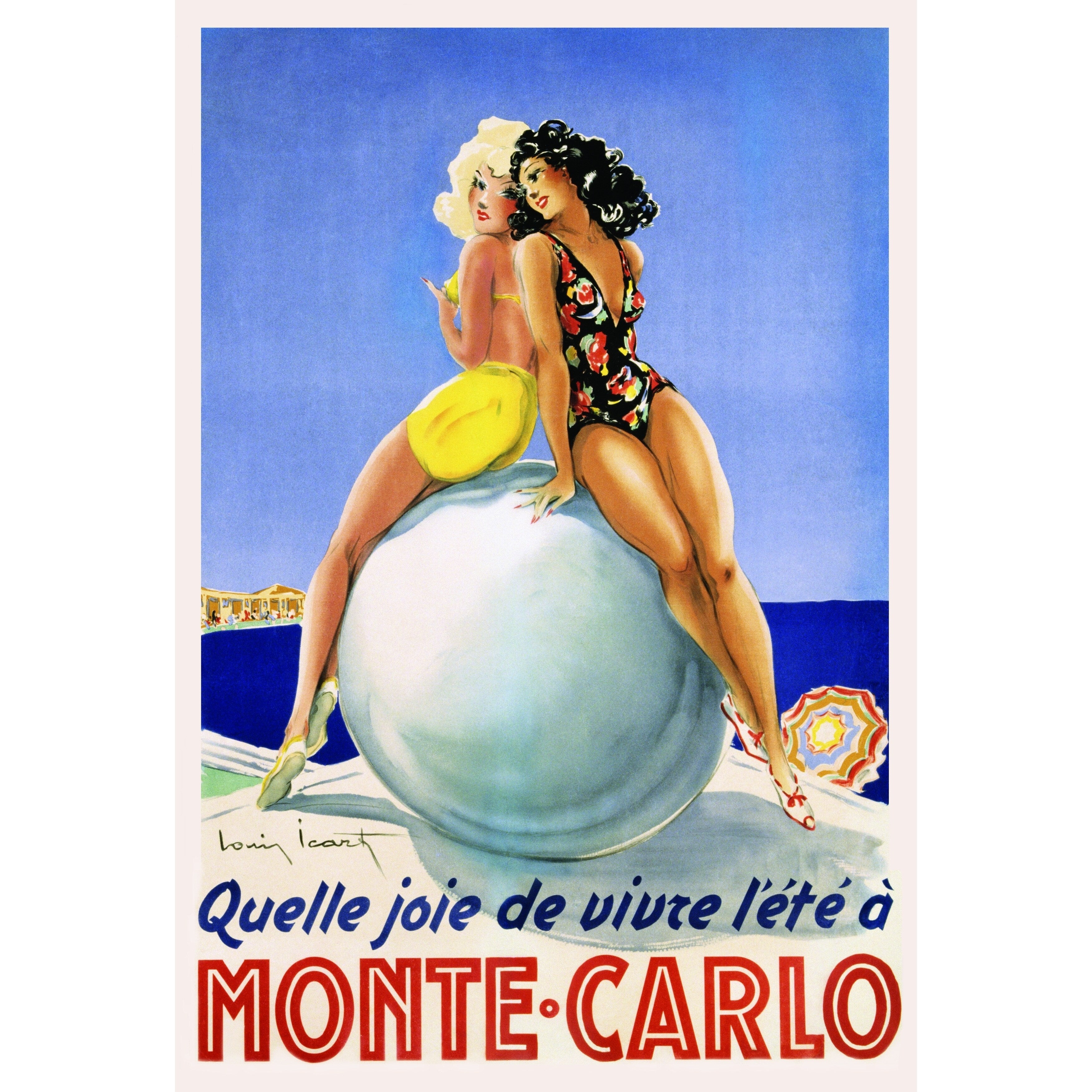 Canvas Monte Carlo Travel 36X24 Vintage Advertisement