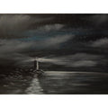 Canvas Nightlight By Ed Capeau 10X8 Acrylic Painting Print Lighthouse On Wrapped Canvas 8 X 10