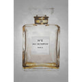 Canvas Number Five Eau De Parfum In Chic Gold By Kelissa Semple Graphic Art