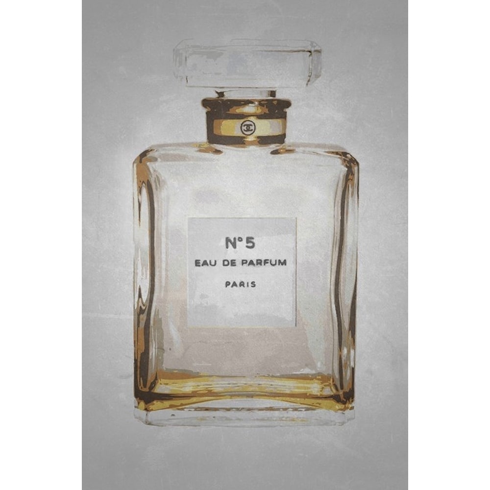 Canvas Number Five Eau De Parfum In Chic Gold By Kelissa Semple Graphic Art