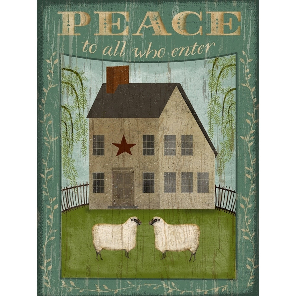 Canvas Peace To All Who Enterby Beth Albert Graphic Art
