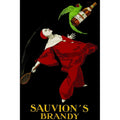 Canvas Sauvions Brandy Wine 36X24 Vintage Advertisement