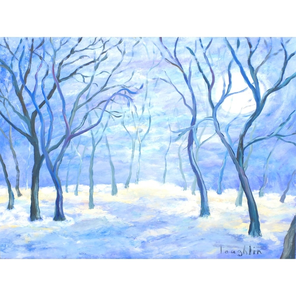 Canvas Snowy Trees By Brendan Loughlin Art Painting Reproduction