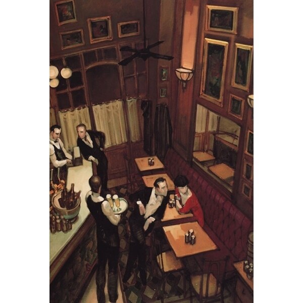 Canvas The Bistro By Juarez Machado 24X16 Art Painting Reproduction