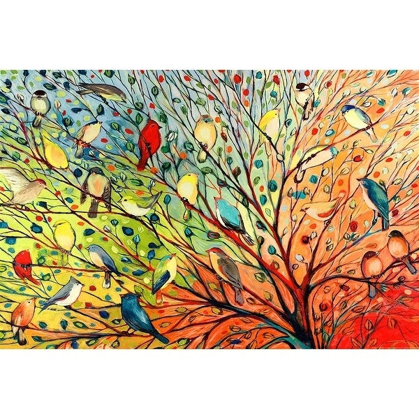 Canvas Tree Birds By Jennifer Lommers Art Painting Reproduction Multi Color 48 X 32