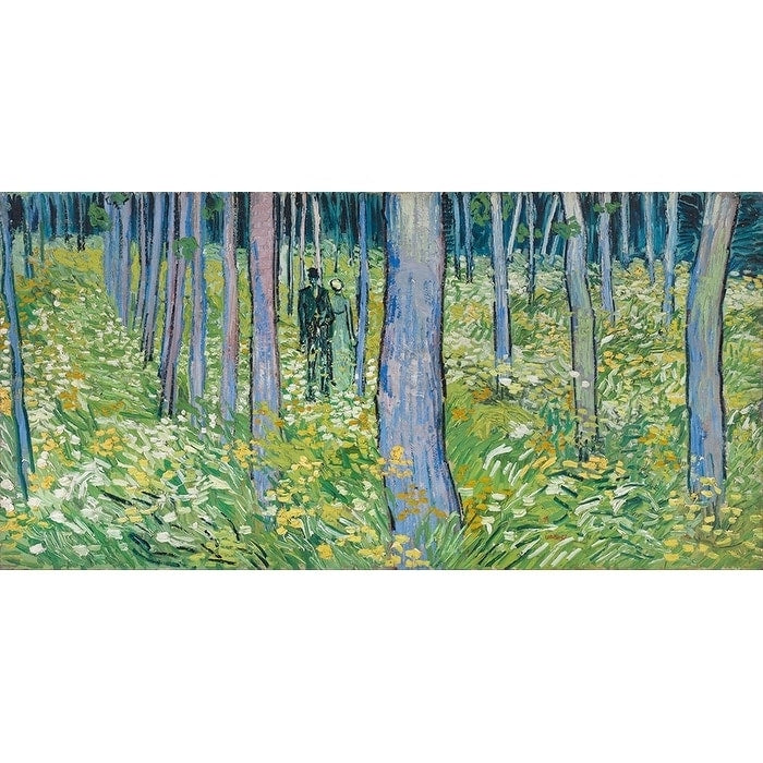 Canvas Undergrowth With Two Figures 1888 By Vincent Van Gogh