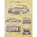 Canvas Vintage 1964 Car Porsche Automobile Vintage Advertisement Print