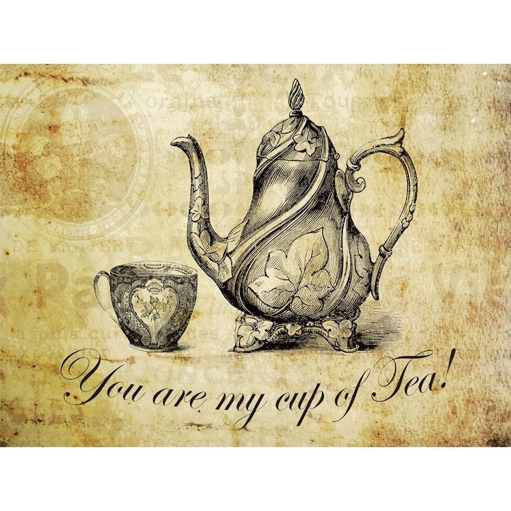 Canvas Vintage Teapot You Are My Cup Of Tea By Brandi Fitzgerald Graphic Art Print