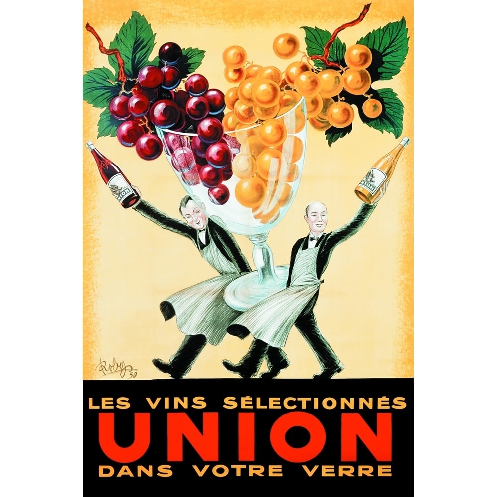 Canvas Vintage Union Wine Advertisement