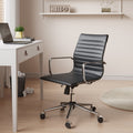 Luxmod Mid Back Office Chair Adjustable Swivel Chair Ergonomic Desk Chair For Extra Back Lumbar Support.