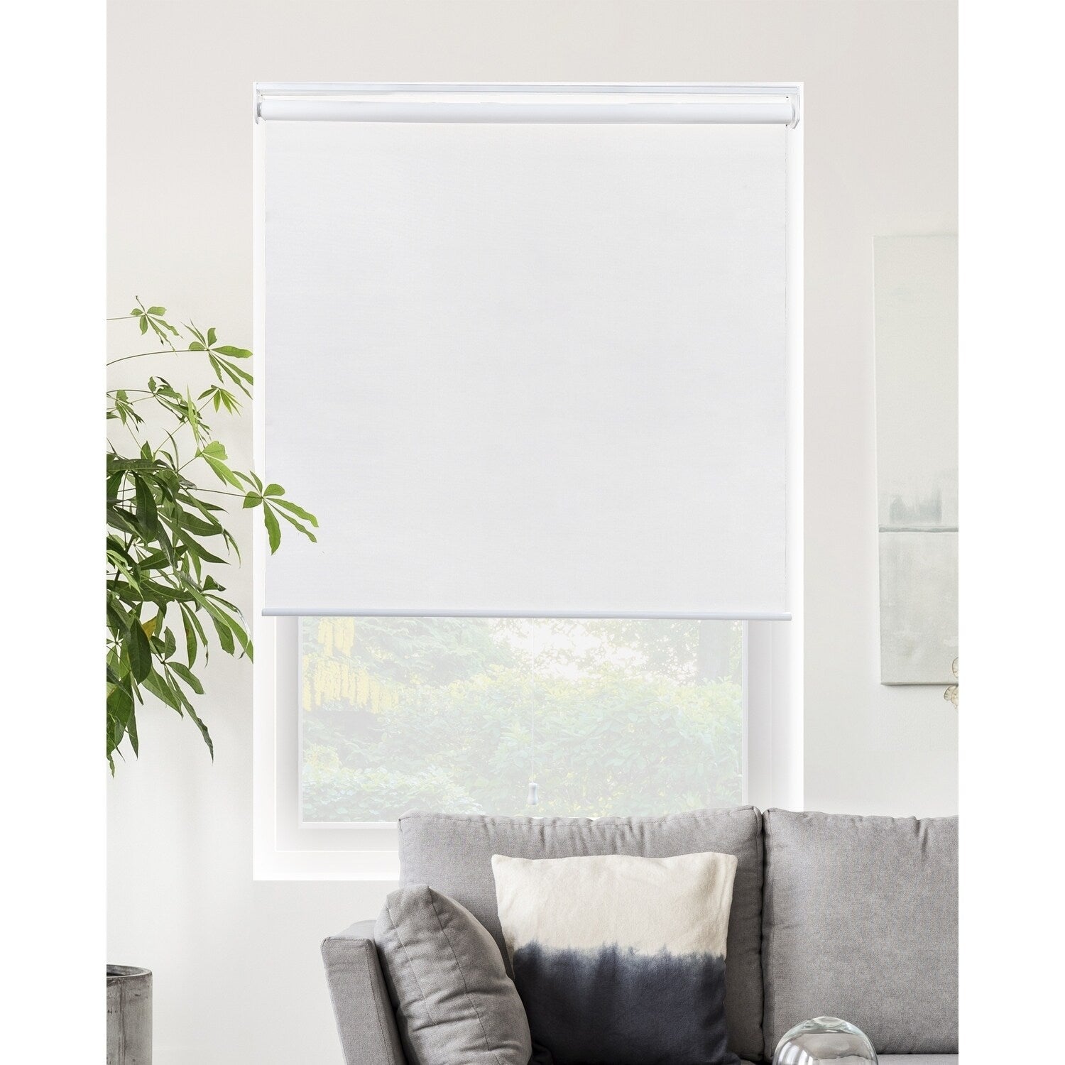 Chicology Byssus White Cordless Blackout Snap N Glide Roller Shades