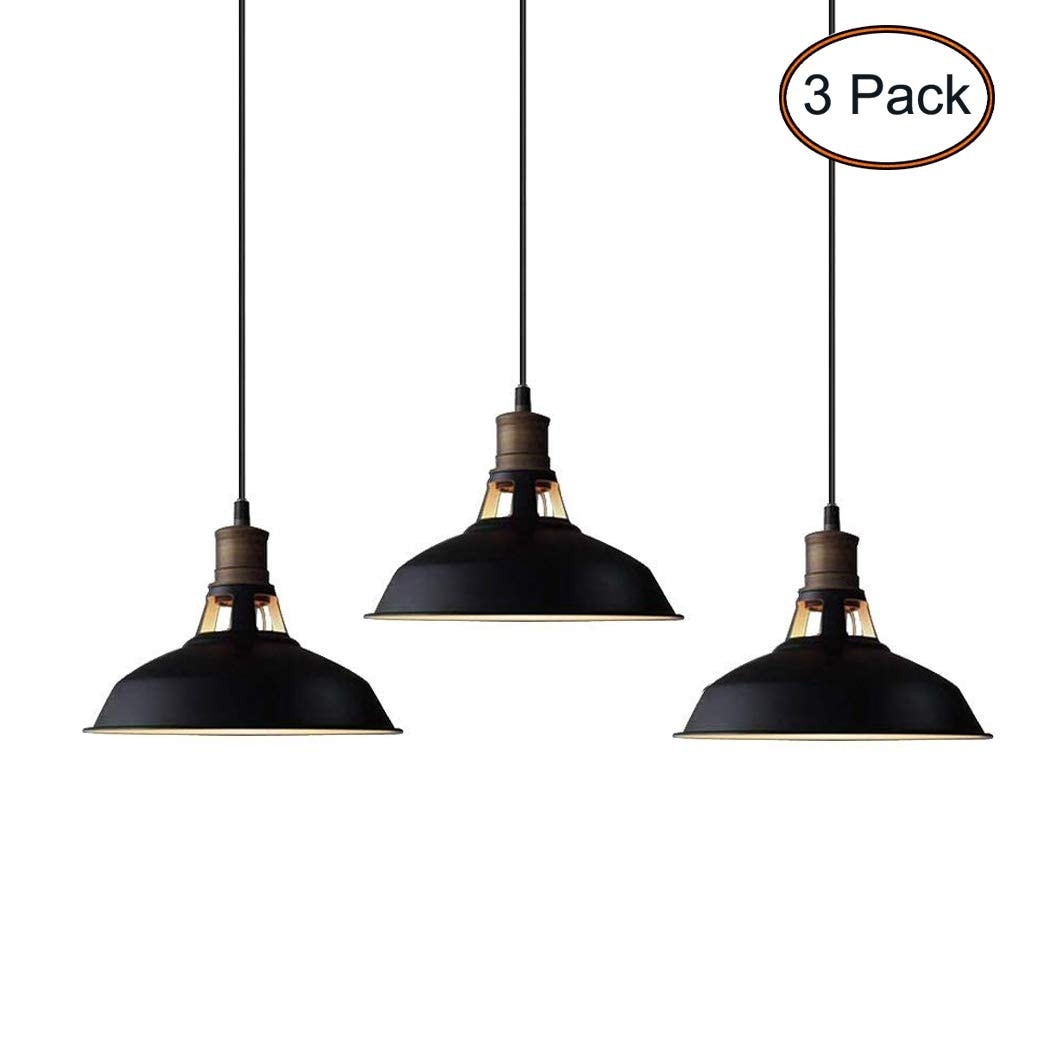 Carbon Loft Kamari Industrial Mini Metal Barn Pendant Light Set Of 3