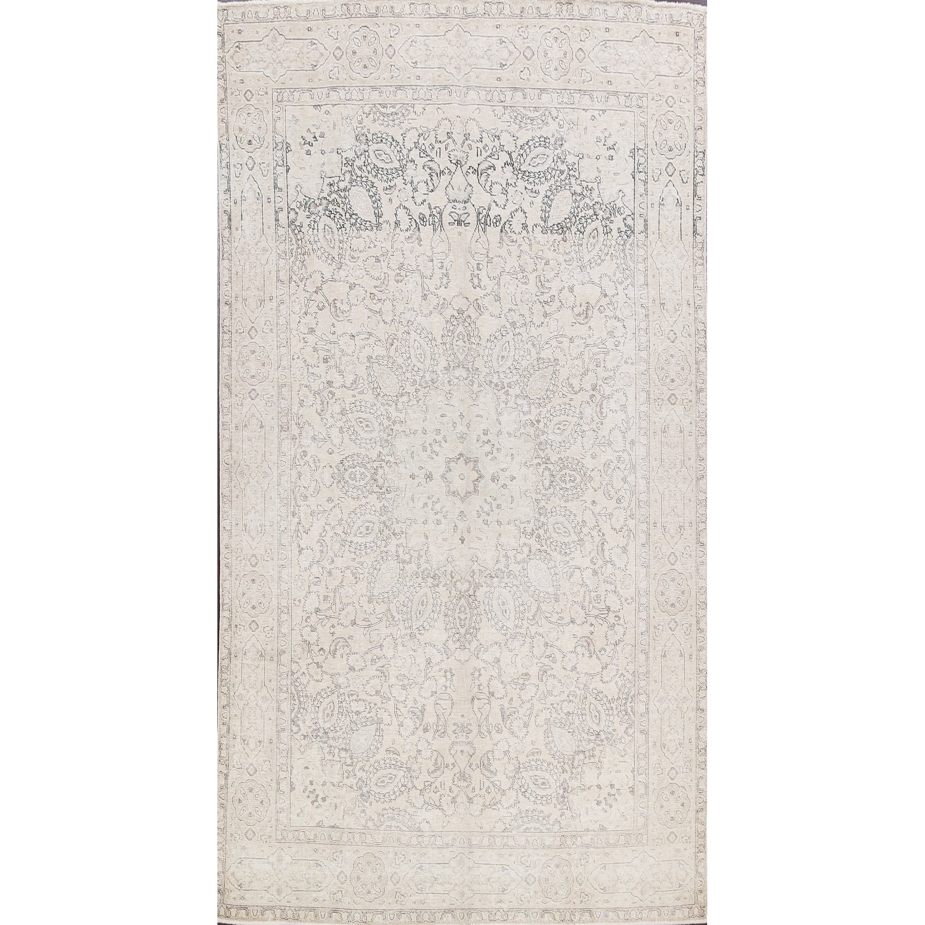 Clearance Distressed Muted Tabriz Persian Wool Area Rug Handmade. 69 X 910