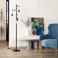 Co Z 3 Light 65 Black Industrial Floor Lamp Hanging Glass Shades