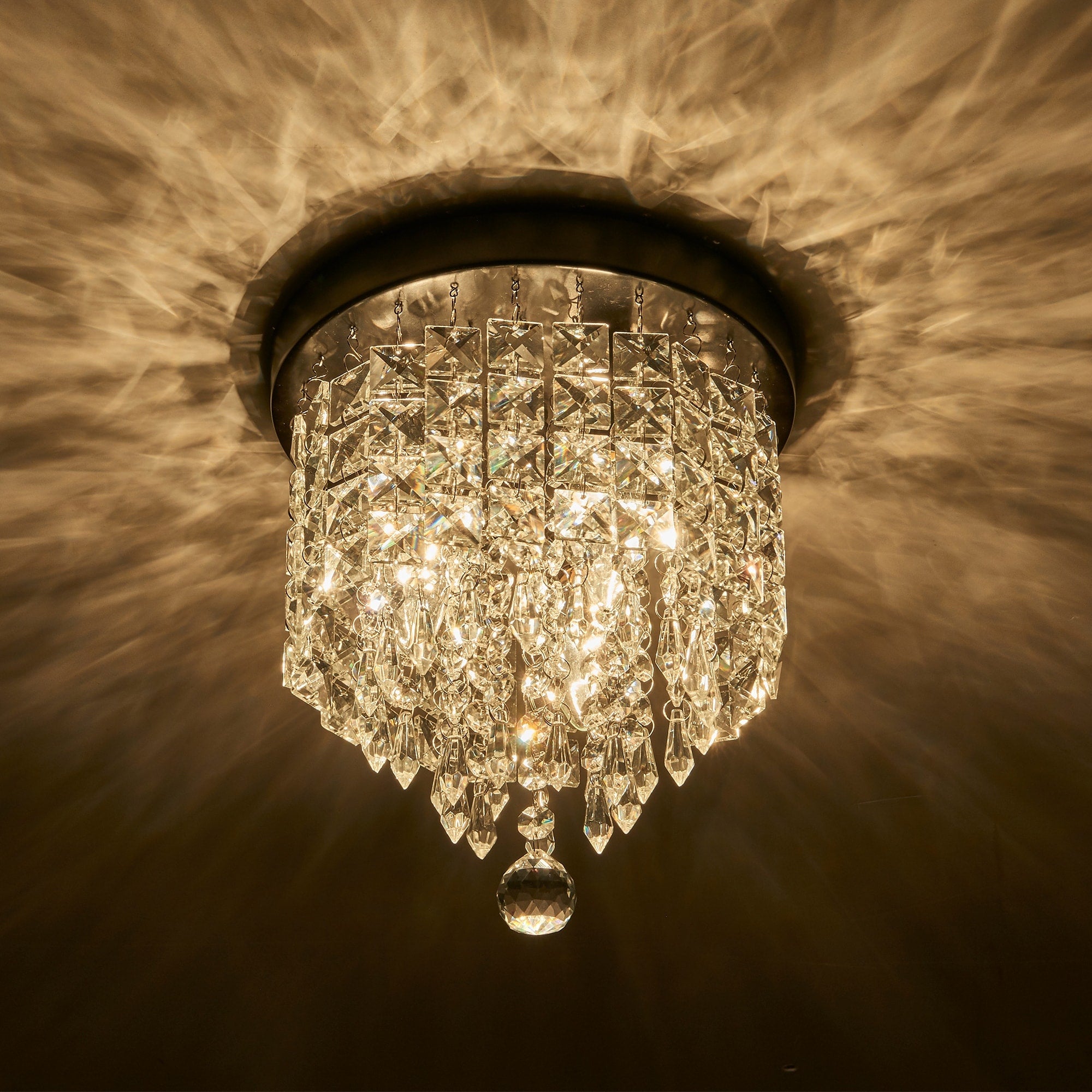 Co Z 3 Light Mini Crystal Chandelier With Raindrop Crystals