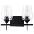 Co Z Matte Black Vanity Light Bath Light With Clear Glass Shade