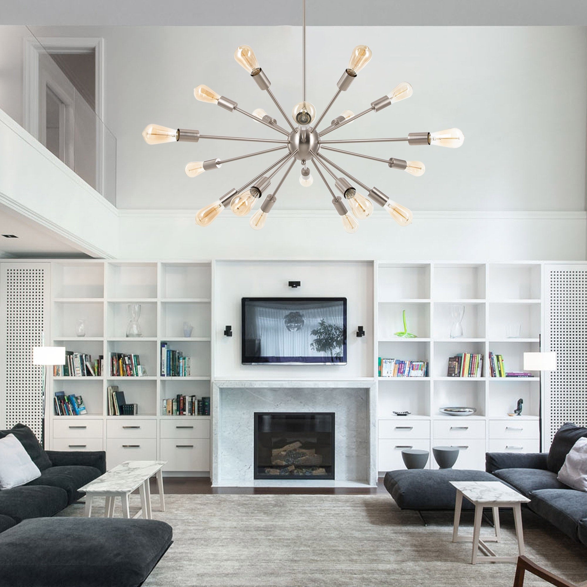 Co Z Modern 18 Light Sputnik Chandelier Ceiling Light