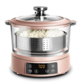 Cook With Color 3L Glass Low Carb Rice Cooker Holds 2 Cups Raw Makes 6 Cups Cooked With Auto Lift Filter Basket Digital Panel