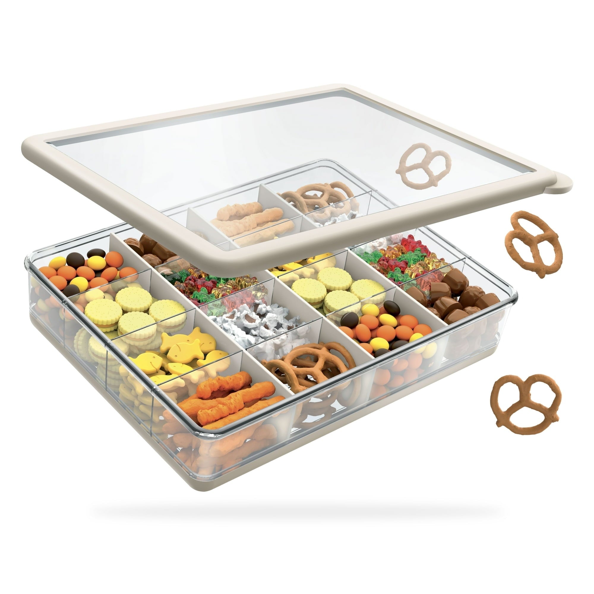 Cook With Color Snack Box 16 Compartment Lunch Box Food Storage Container