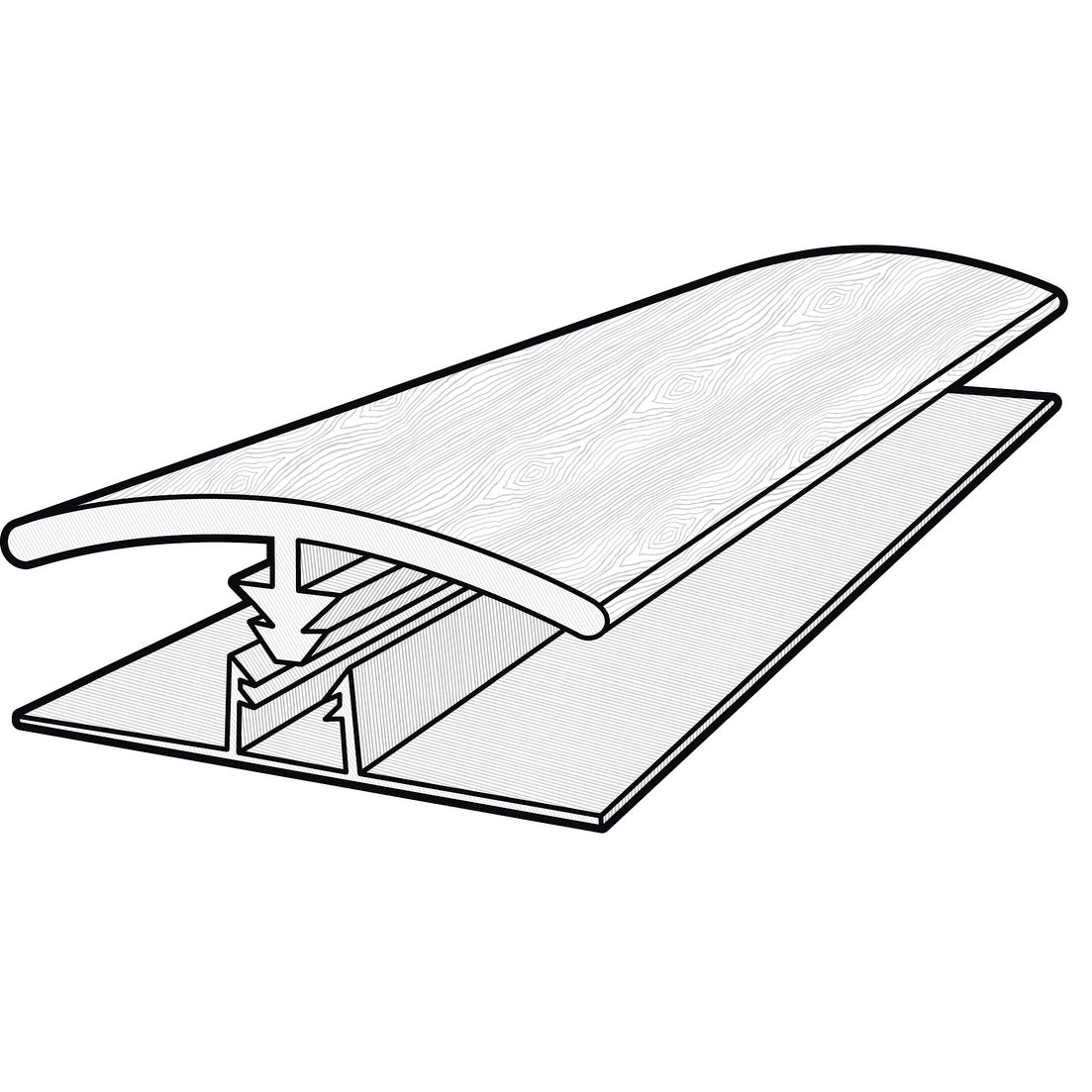 Coretec Vv840 Tm3Ct 94 X 2 Vinyl Floating Or Glue Down T Molding