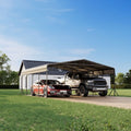 Cosiest 20X20Ft Heavy Duty Metal Carport Outdoor Garage Car Shelter Canopy For Suv Truck