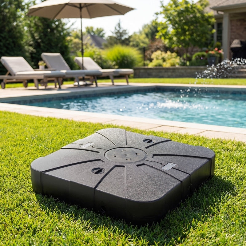Cosiest 4 Piece Offset Patio Umbrella Base 256 317 360Lb Fillable Sand Water Base