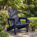 Cosiest Hdpe Adirondack Chair Outdoor Weather Resistant Patio Chair With Cup Holder 330Lbs Capacity