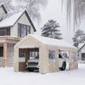 Cosiest Heavy Duty Carport All Weather Pe Canopy With Sidewalls Portable Garage For Cars Trucks Outdoor Storage