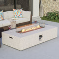 Cosiest Dark Brown Patio Fire Table