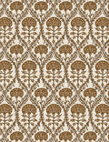 Ochre Blockprint Floral Fabric Swatch