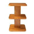Cozayh Modern Minimalist Wooden End Table Featuring 3 Open Shelves Farmhouse Plant Stand Compact Bookshelf For Living Room