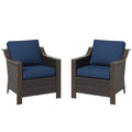 Cozywor 2 Person Outdoor Patio Wicker Chair Set