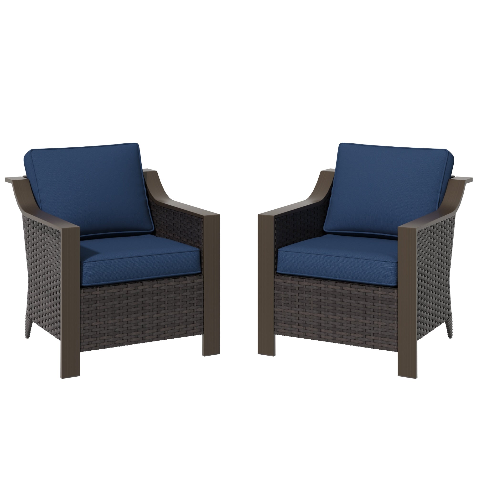 Cozywor 2 Person Outdoor Patio Wicker Chair Set