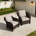 Cozywor 2 Person Outdoor Rattan Armchairs With Cushions